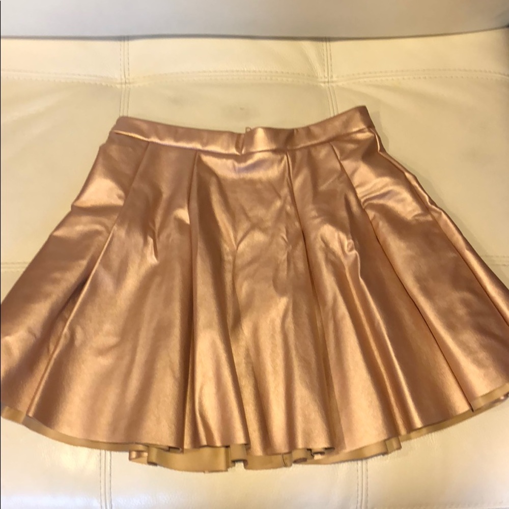 Love Addy Rose Gold Skater Skirt